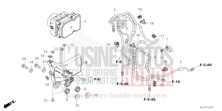 ABS-MODULATOR von Gold Wing MAT BALLISTIC BLACK METALLIC (NHA86) von 2025